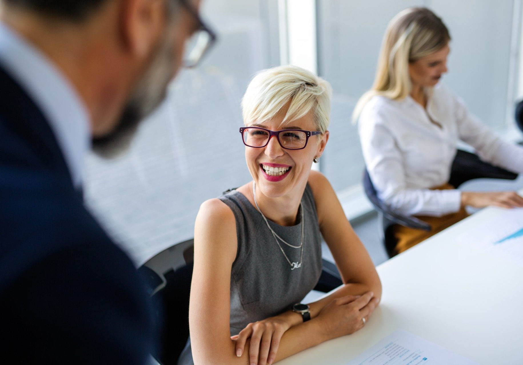 Group of business people working as a team at the office