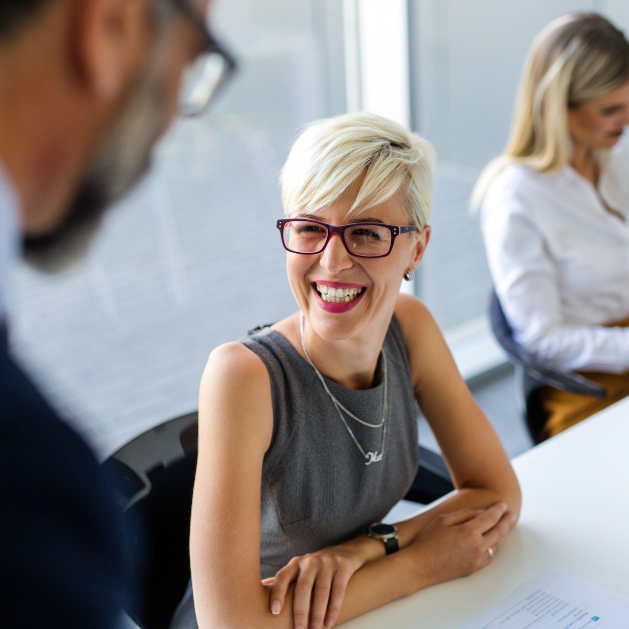 Group of business people working as a team at the office