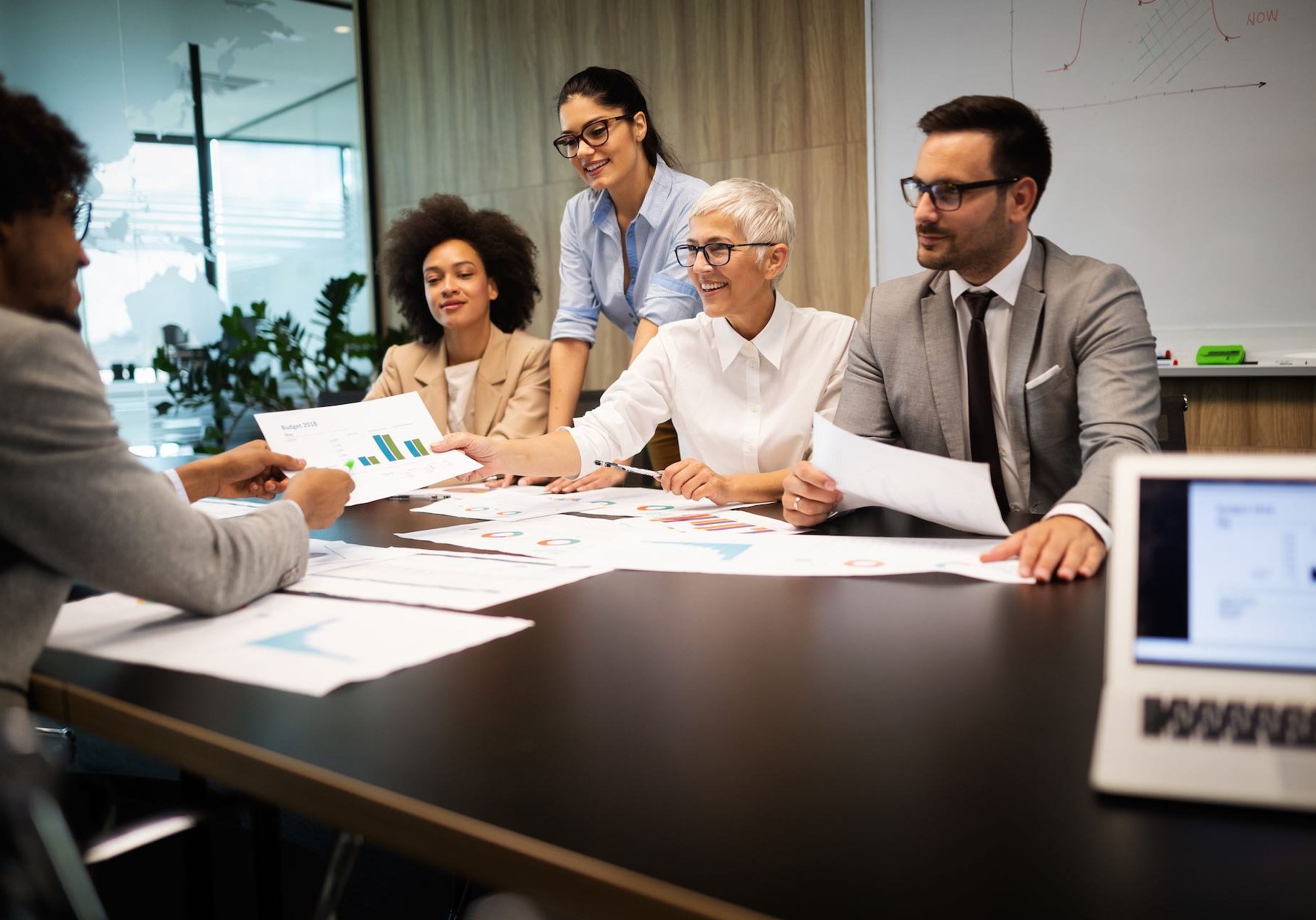 Corporate business people team and manager in a meeting